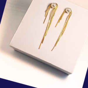 Golden and Pearl Earrings