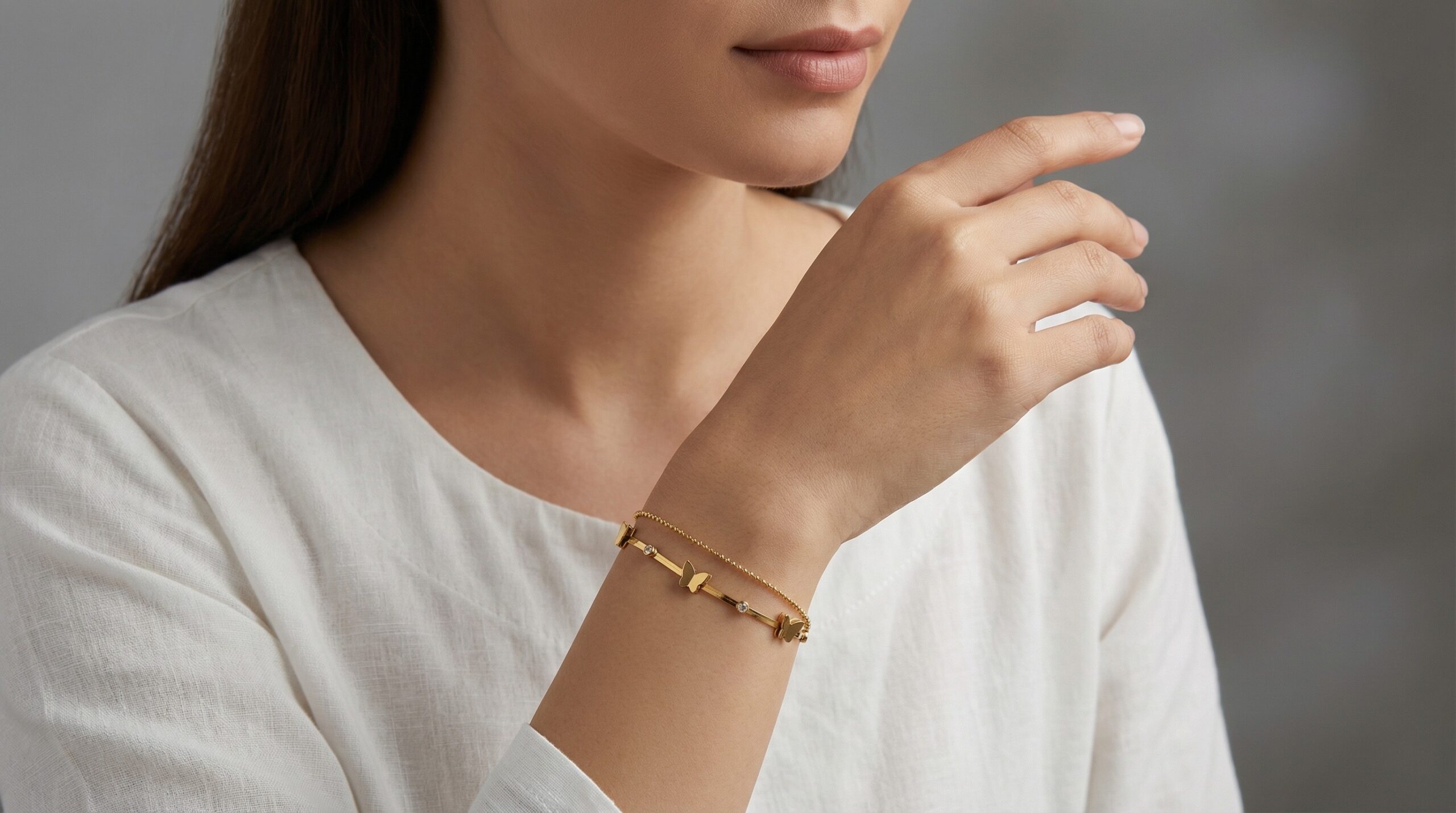 Butterfly_Double-layered bracelet