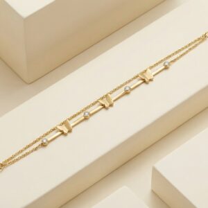 Butterfly Double Layered Bracelet