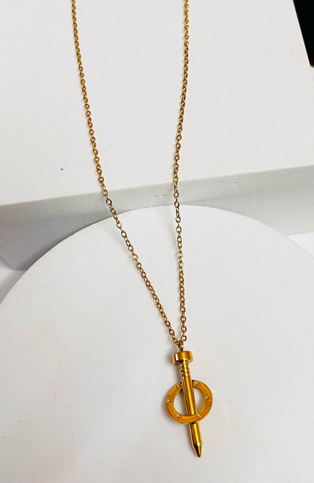 Nail and screw necklace