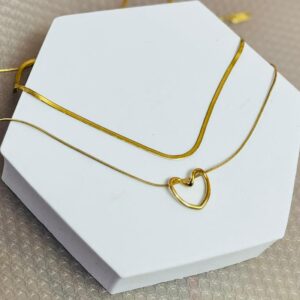 Double Layered Dangling Charms Necklace