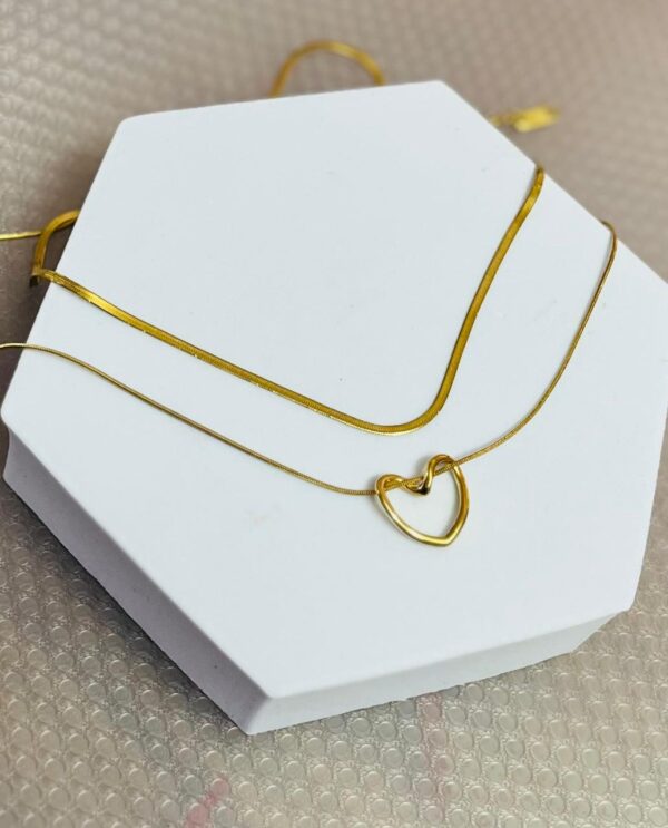 Double Layered Dangling Charms Necklace
