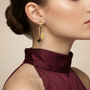 Golden Butterfly Danglers