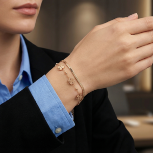 Clover Leaf Double Layered Bracelet