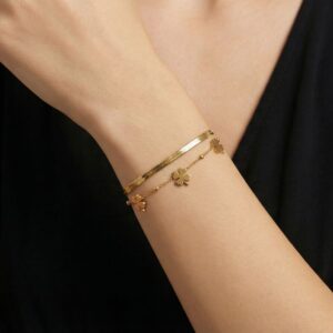 Clover Leaf Double Layered Bracelet