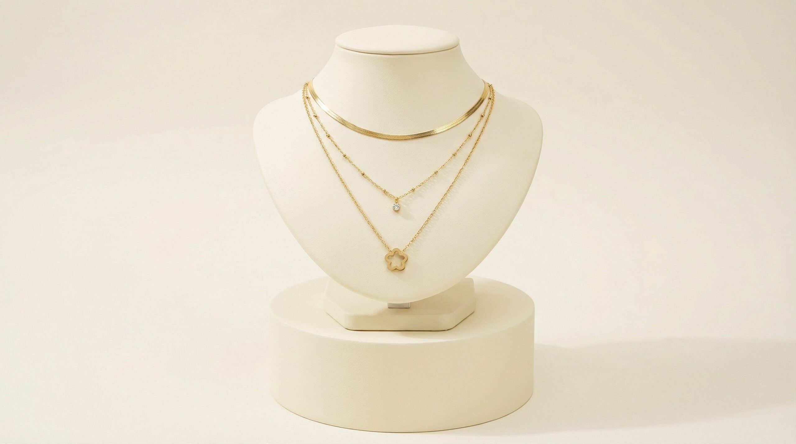 3 Layered Gold Necklace - Image 2
