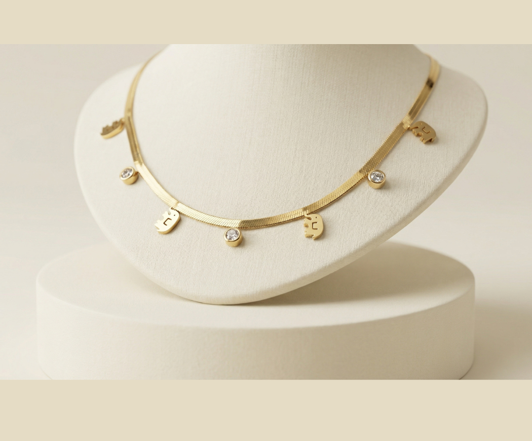 Elephant charm Neck Chain - Image 2